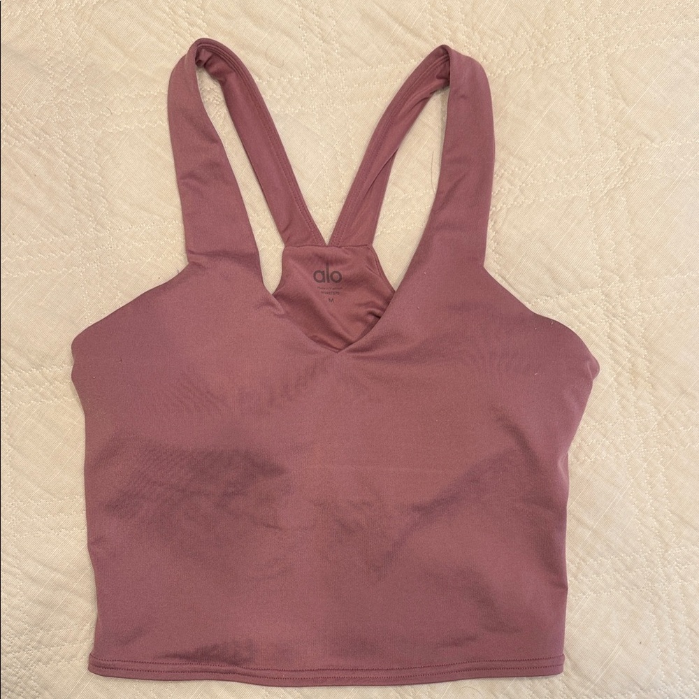 Alo Mauve Cropped Tank